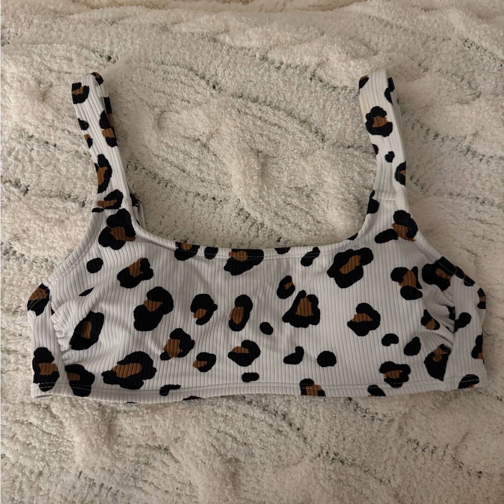 leopard print bathing suit top